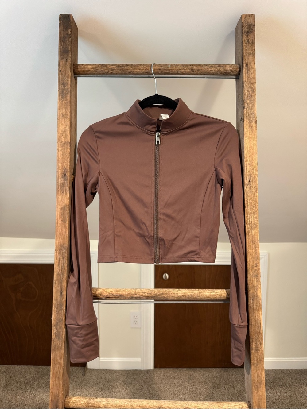 Balance Athletica The Elevate Cropped Zip - Charcoal Brown